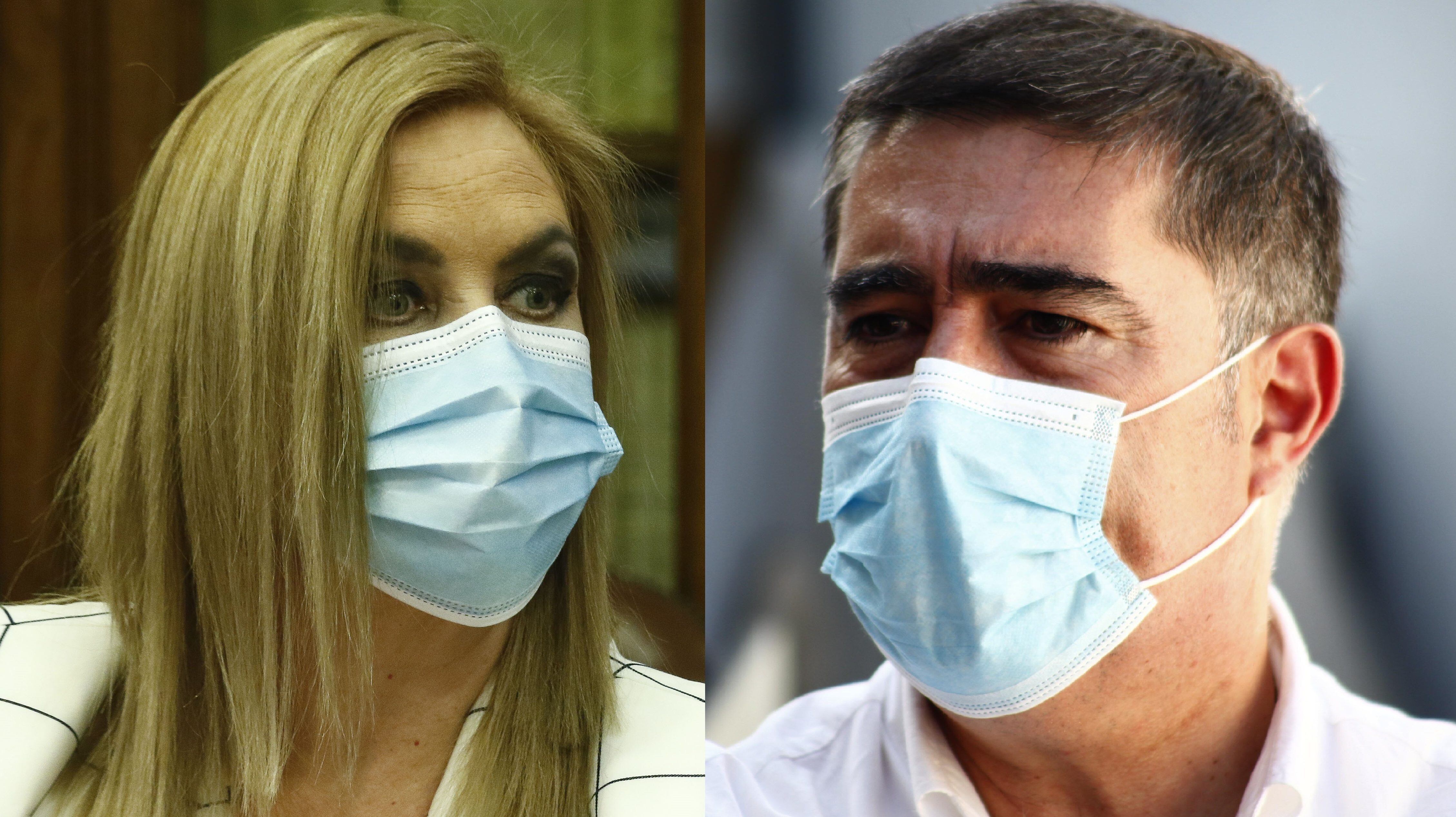 Pamela Jiles y Mario Desbordes