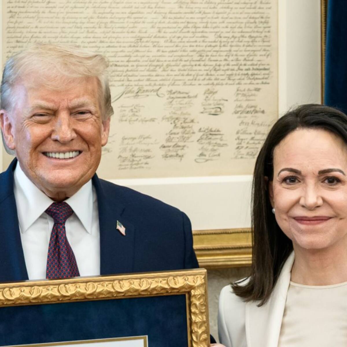 Trump le abre la puerta a María Corina Machado: afirmó que le “encantaría” involucrarla en la transición política de Venezuela
