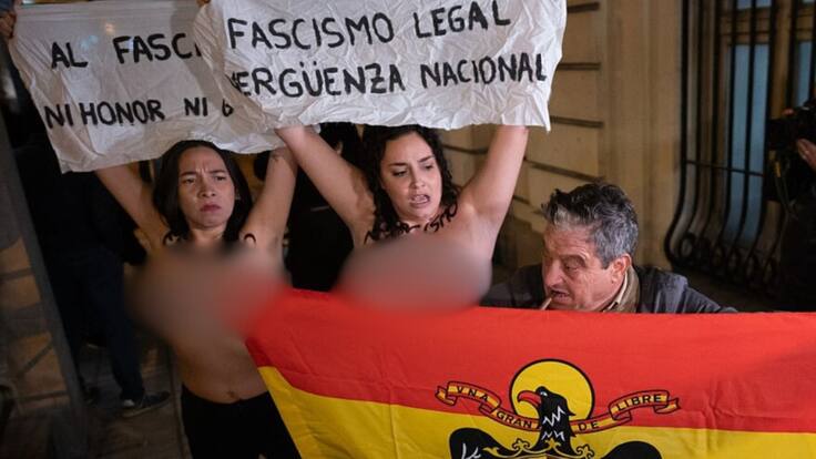 Activistas feministas sufren agresión sexual mientras protestaban contra misa en honor a Franco en España