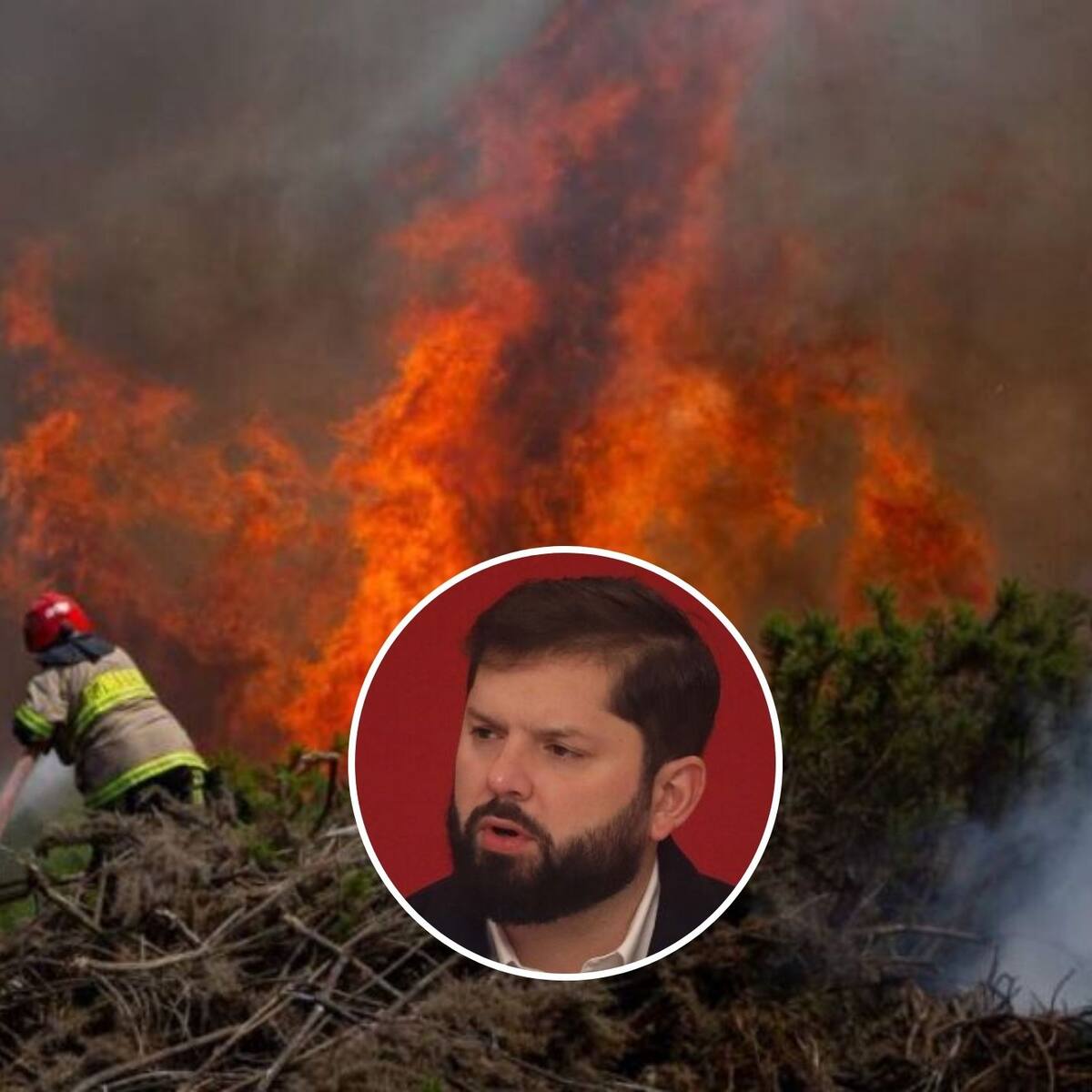 Presidente Boric por incendio en San Pedro: “Es el de mayor magnitud que hemos tenido hasta ahora”