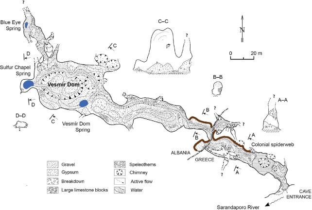 Distribución de la cueva de azufre. (Urák et al., Subterr. Biol. , 2025)