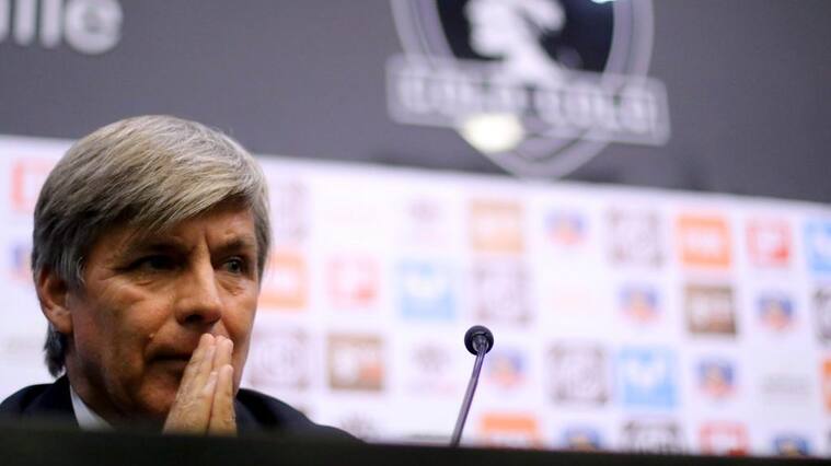 29 de ABRIL de 2019/SANTIAGOHarold Mayne-Nicholls y Anibal Mosa en conferencia de prensa en el Estadio Monumental.
FOTO: HANS SCOTT/AGENCIAUNO