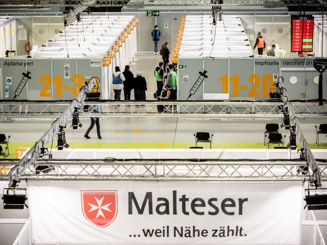 Un centro de vacunación masiva contra el Covid-19 en Alemania