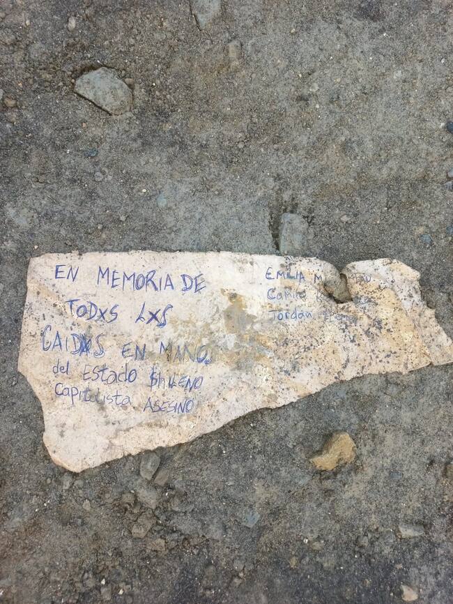 Evidencia encontrada en el sitio del suceso. / Cedida.