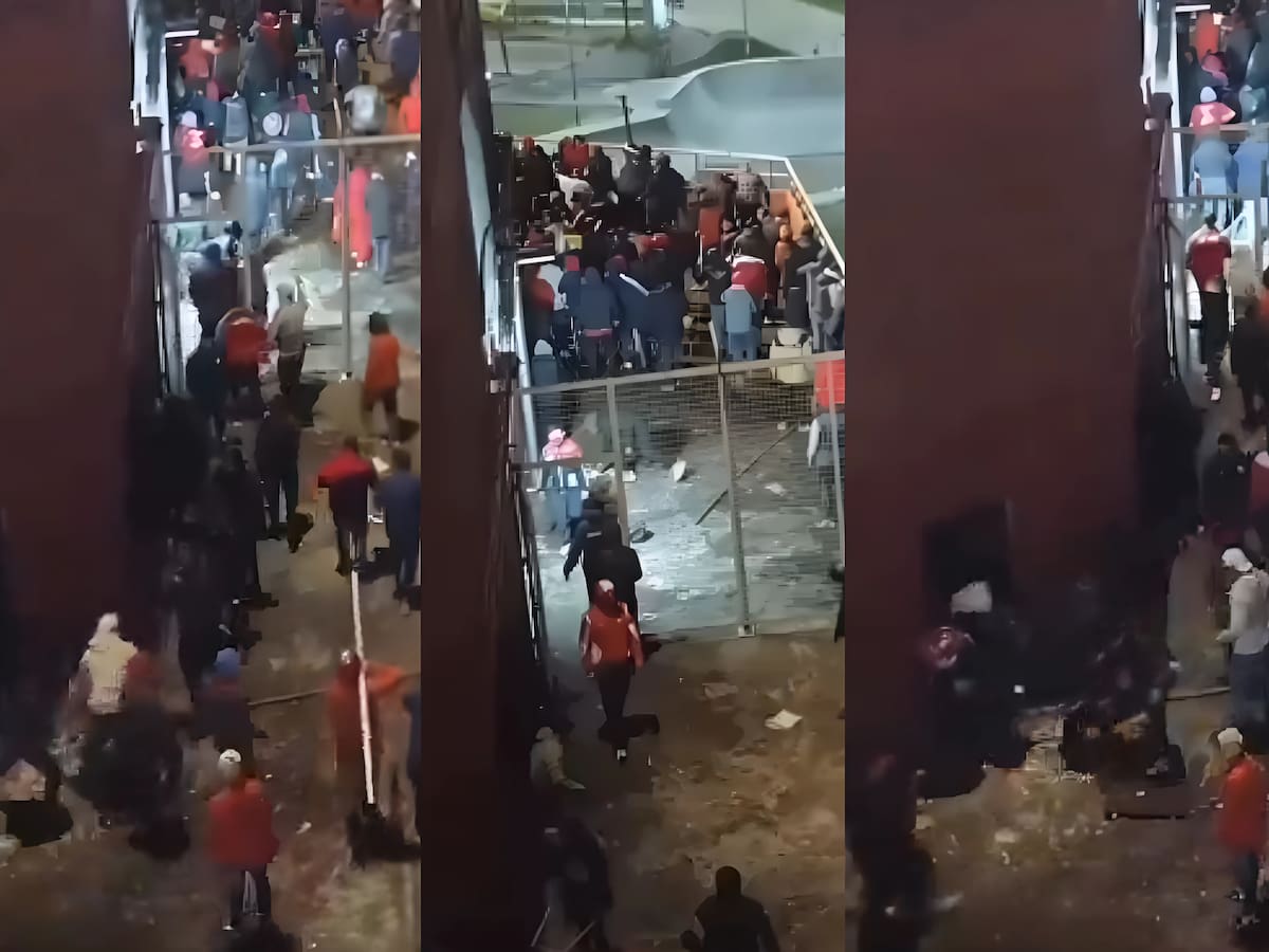 Difunden imágenes del “cuartito” donde la barra de Independiente sacó palos y fierros para atacar a hinchas de la U
