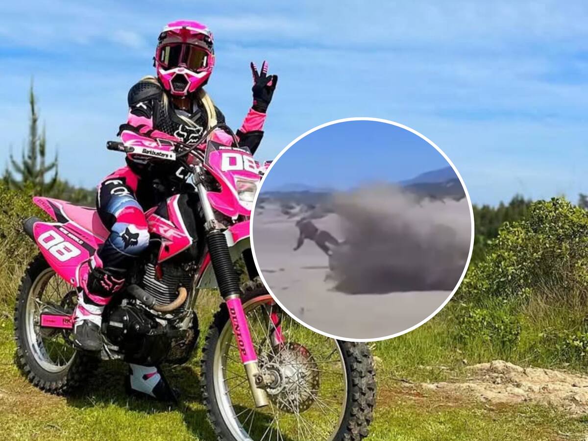 Voló por los aires: Rebeca Naranjo sufrió grave accidente en moto y fue socorrida por Nano Calderón