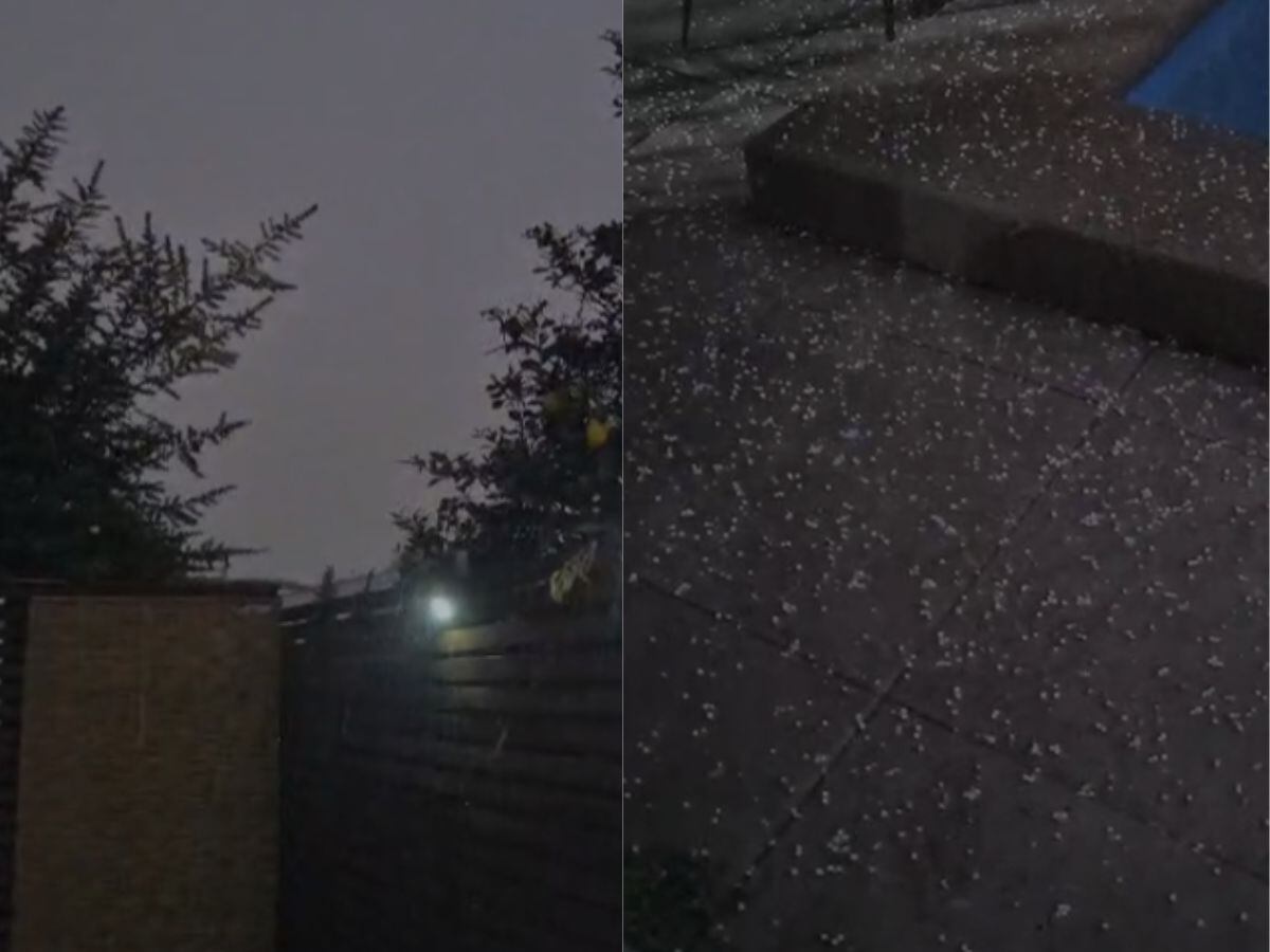 ¿Santiaguinos sorprendidos? Caída de granizos se registra en varias comunas de la Región Metropolitana