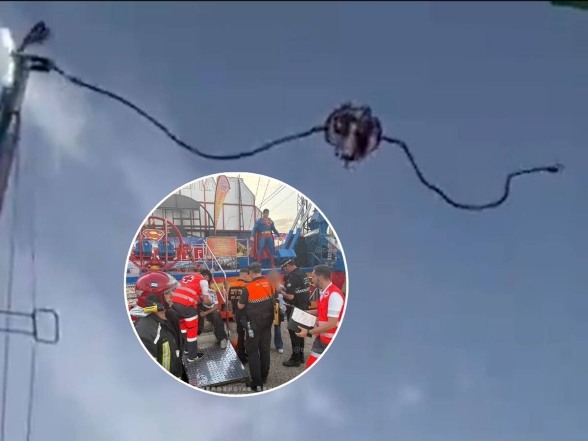 Cámaras captaron momento exacto de la emergencia: falla en juego mecánico provoca accidente en feria de Sevilla