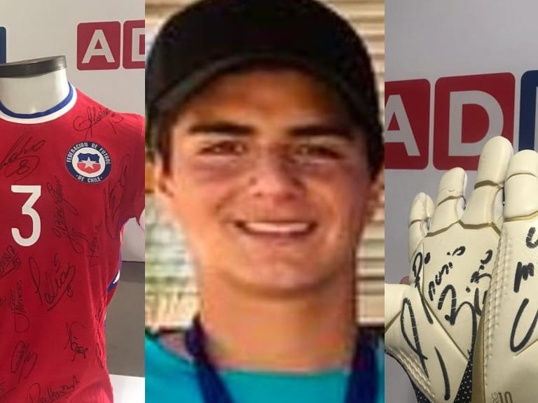 Camiseta de La Roja autografiada y los guantes de Claudio Bravo serán rematados en Los Tenores para ayudar a Ignacio Tejeda