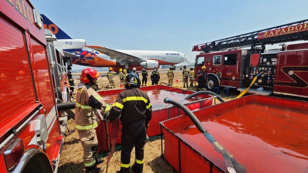 La aeronave en el aeropuerto Carriel Sur. / ADN.cl
