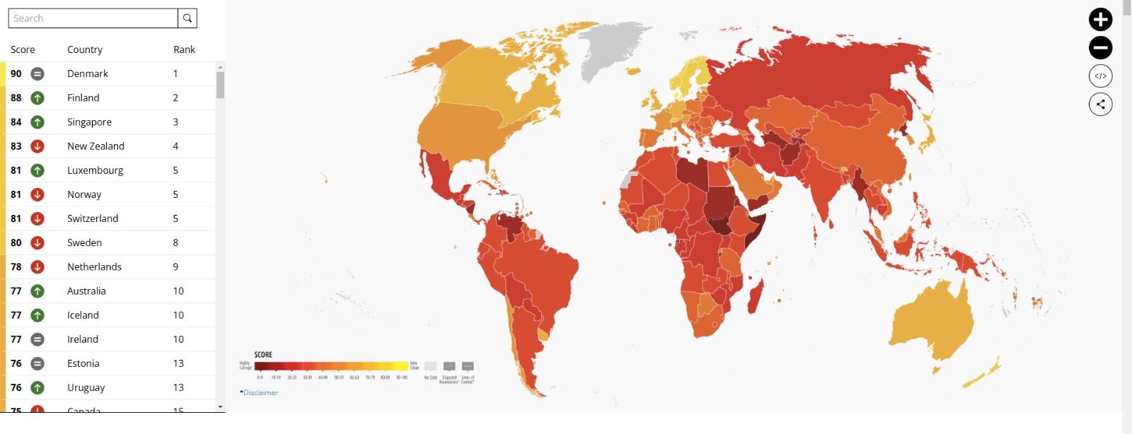 Índice de Percepción de la Corrupción 2024