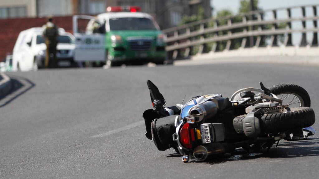 Motociclista, accidente