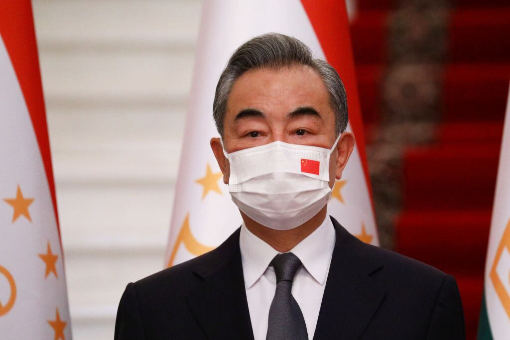 El ministro de exteriores chino Wang Yi en una cita internacional