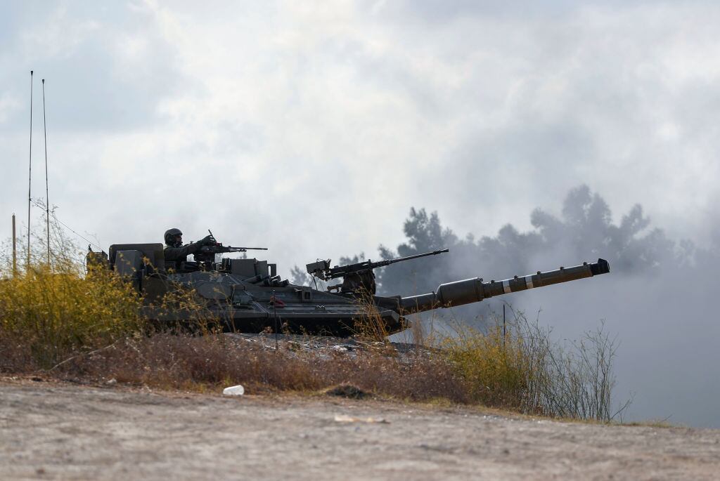 Un tanque de combate del ejército de Israel