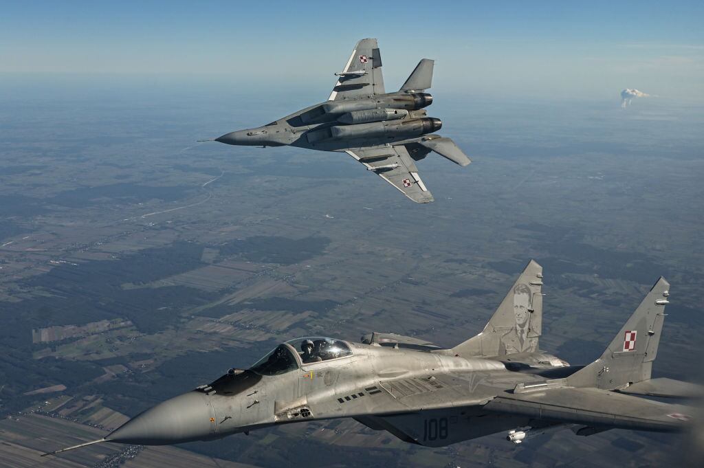 Cazas MIG-29 de Polonia participan en ejercicios militares de la OTAN