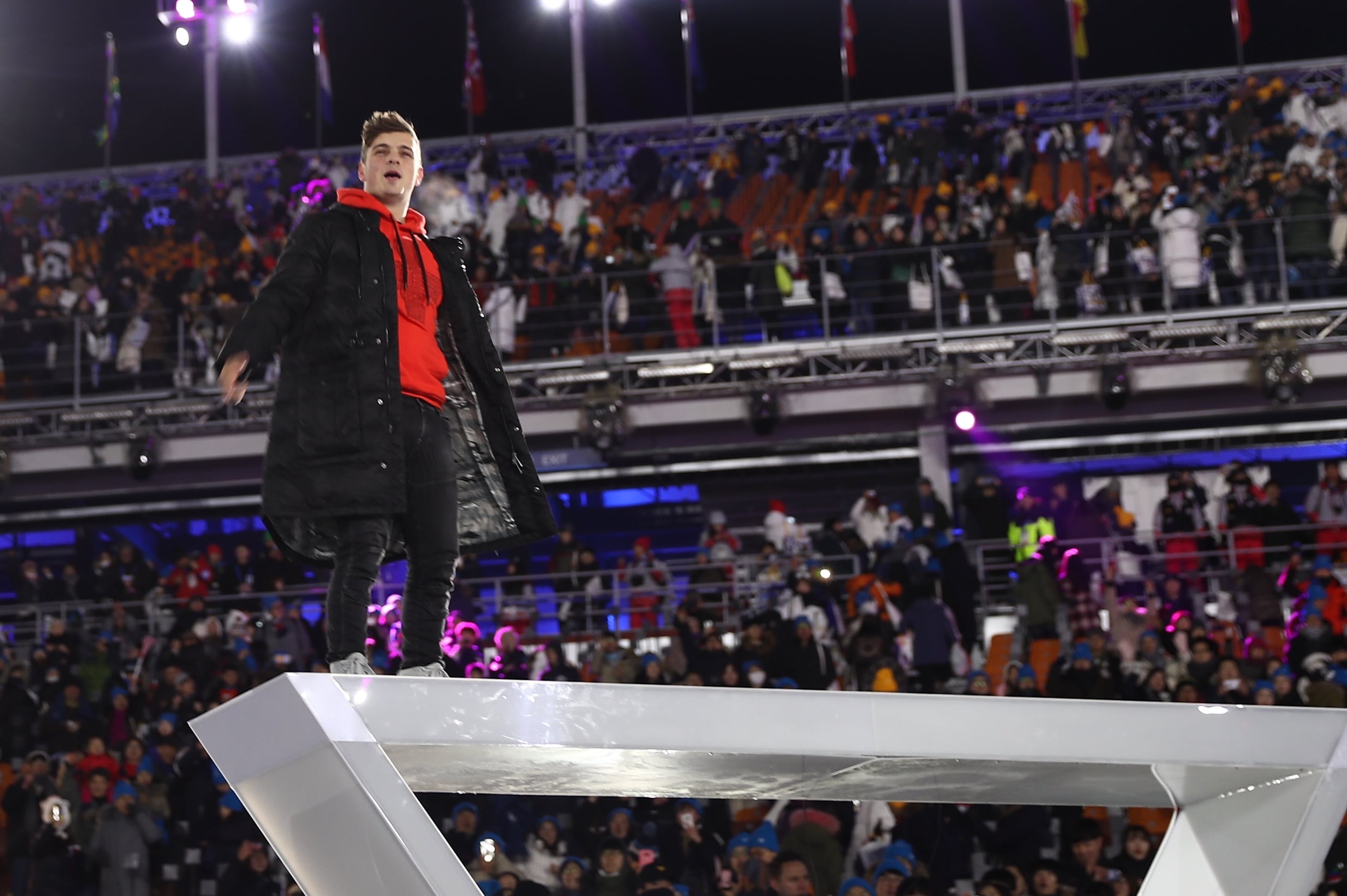Martin Garrix en la clausura de los Juegos Olímpicos de Invierno