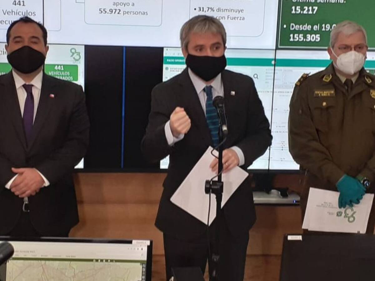 Carabineros informó la detención de casi 15 mil personas en la última semana