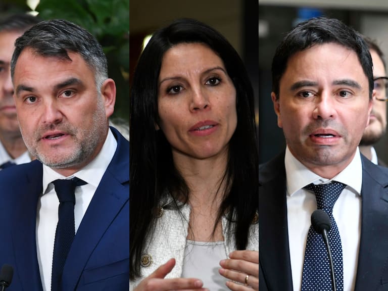 De izquierda a derecha: Javier Macaya, María José Gatica y Rodolfo Carter | Agencia UNO