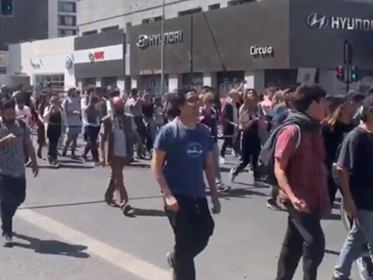 Ciudadanos y estudiantes marchan por Irrarázaval