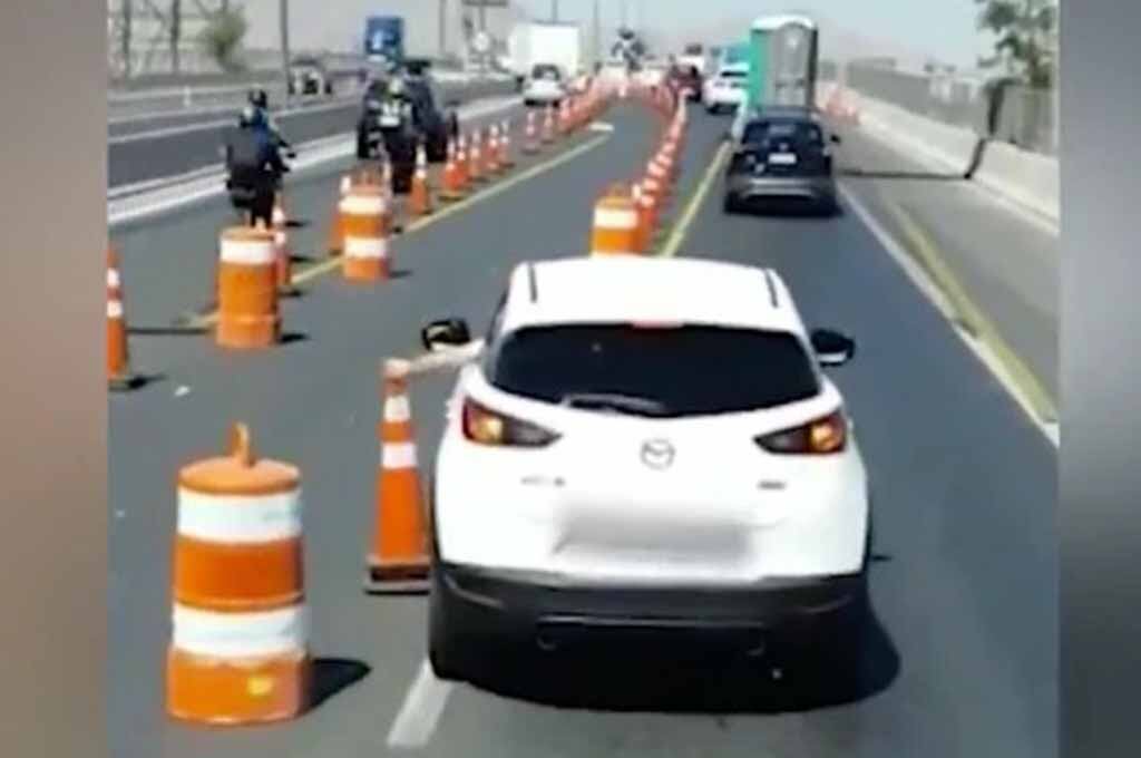 Robo de Cono en Autopista Central