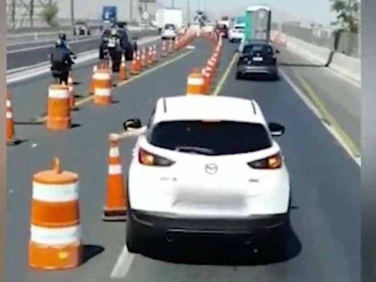 Robo de Cono en Autopista Central