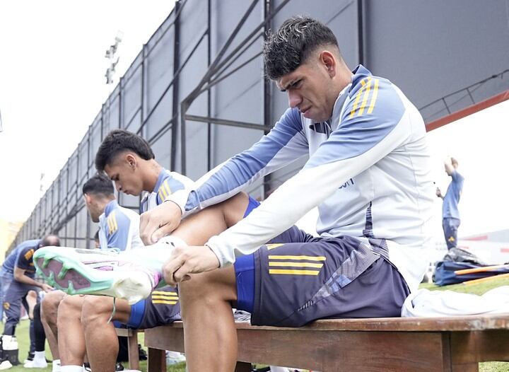 Carlos Palacios en el entrenamiento de Boca Juniors | Prensa Boca