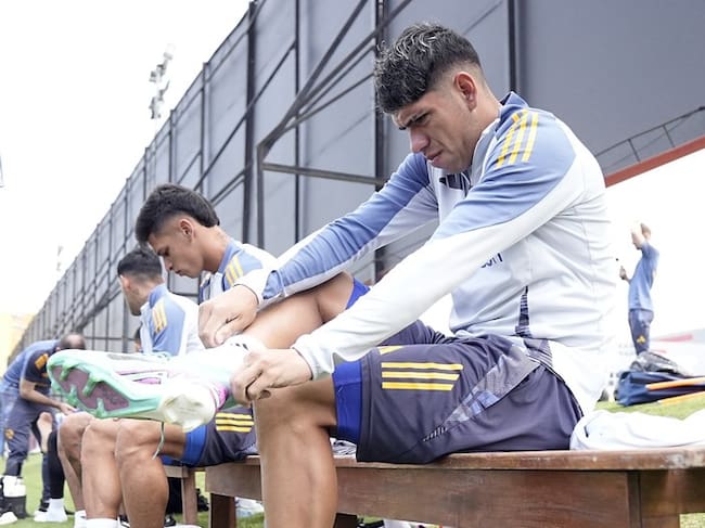 Carlos Palacios en el entrenamiento de Boca Juniors | Prensa Boca