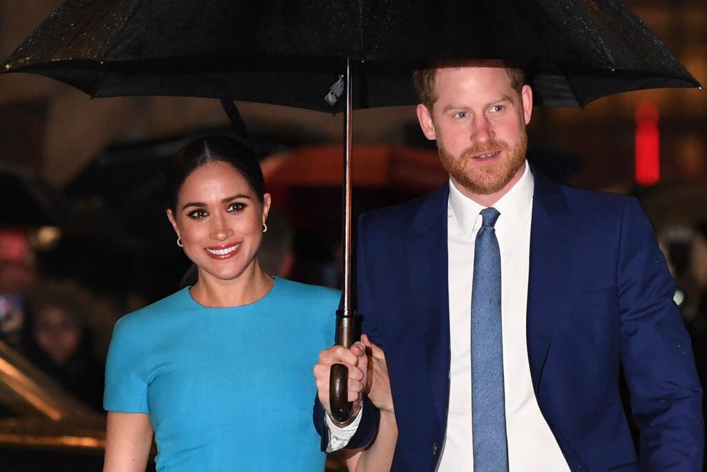 Britain's Prince Harry, Duke of Sussex (R) and Meghan, Duchess of Sussex arrive to attend the Endeavour Fund Awards at Mansion House in London on March 5, 2020. - The Endeavour Fund helps servicemen and women have the opportunity to rediscover their self-belief and fighting spirit through physical challenges. (Photo by DANIEL LEAL-OLIVAS / AFP) (Photo by DANIEL LEAL-OLIVAS/AFP via Getty Images)