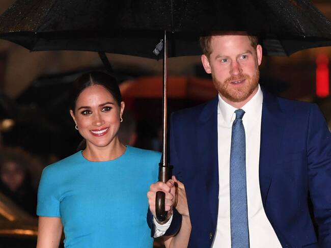 Britain's Prince Harry, Duke of Sussex (R) and Meghan, Duchess of Sussex arrive to attend the Endeavour Fund Awards at Mansion House in London on March 5, 2020. - The Endeavour Fund helps servicemen and women have the opportunity to rediscover their self-belief and fighting spirit through physical challenges. (Photo by DANIEL LEAL-OLIVAS / AFP) (Photo by DANIEL LEAL-OLIVAS/AFP via Getty Images)