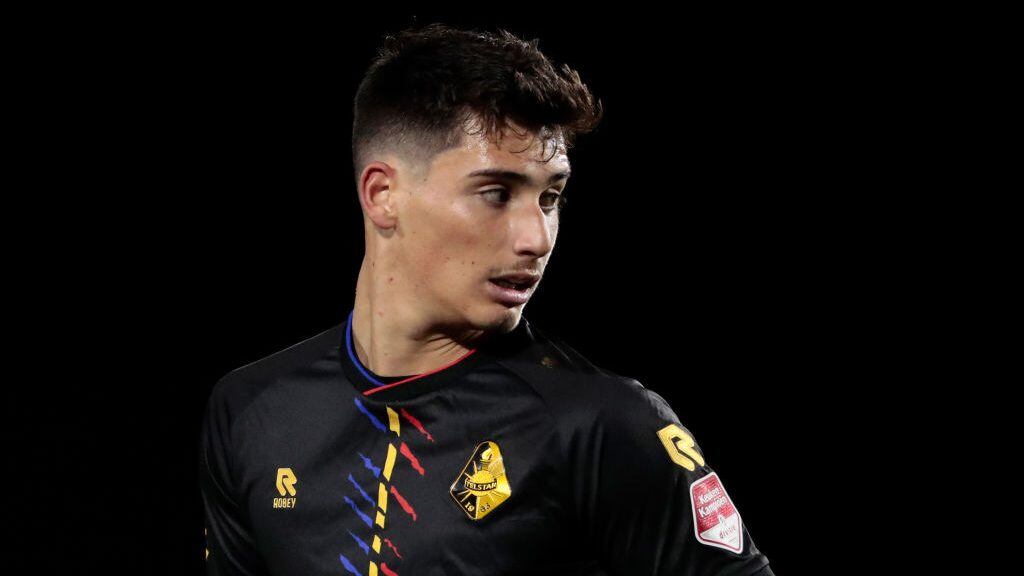 WIJDEWORMER, NETHERLANDS - NOVEMBER 2: Sebastian Soto of Telstar during the Dutch Keuken Kampioen Divisie match between AZ Alkmaar U23 v Telstar at the AFAS Trainingscomplex on November 2, 2020 in Wijdewormer Netherlands (Photo by Soccrates/Getty Images)