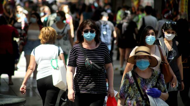 Calles. Coronavirus. Aumento de casos Covid-19 en Santiago, Chile