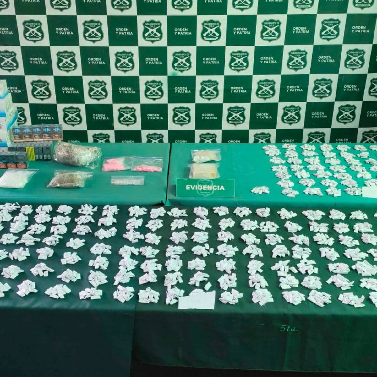 Operativo antidrogas en Conchalí deja dos detenidos: se incautó pasta base, marihuana y ketamina