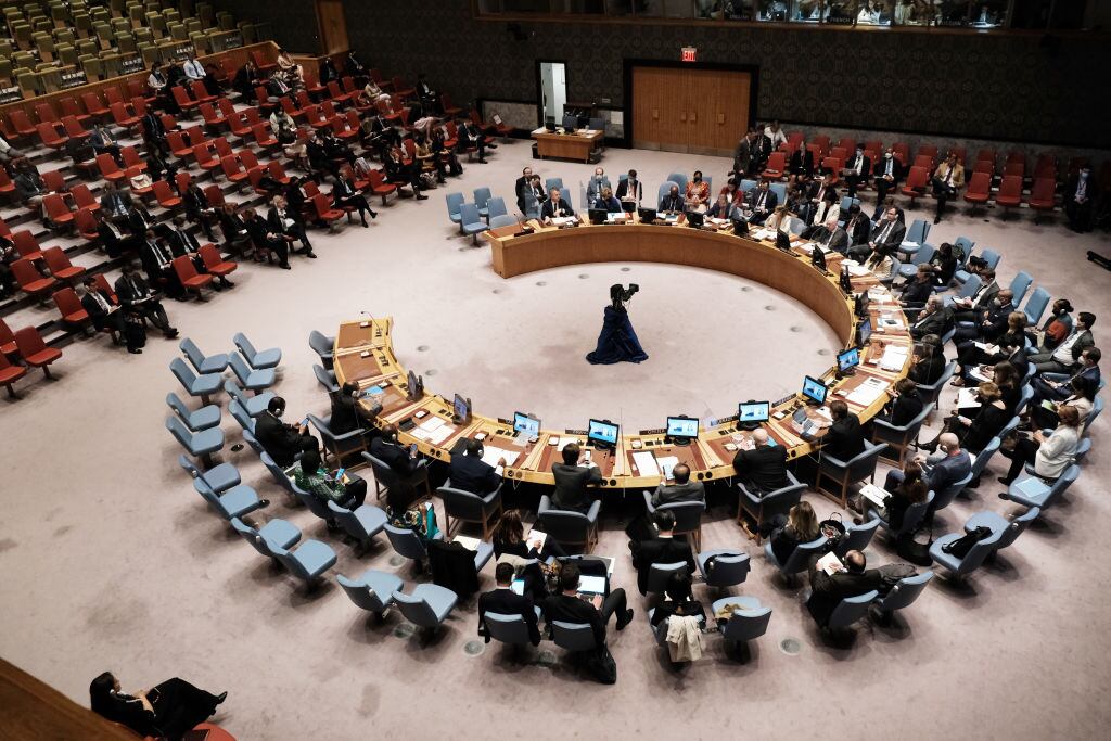 La sala del Consejo de Seguridad de las Naciones Unidas en Nueva York