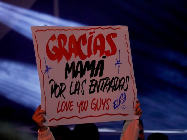 Una pancarta en el Festival de Viña