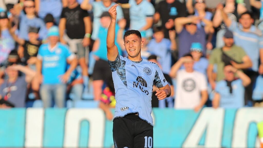 Matías Marin anota su primer gol defendiendo a Belgrano de Argentina