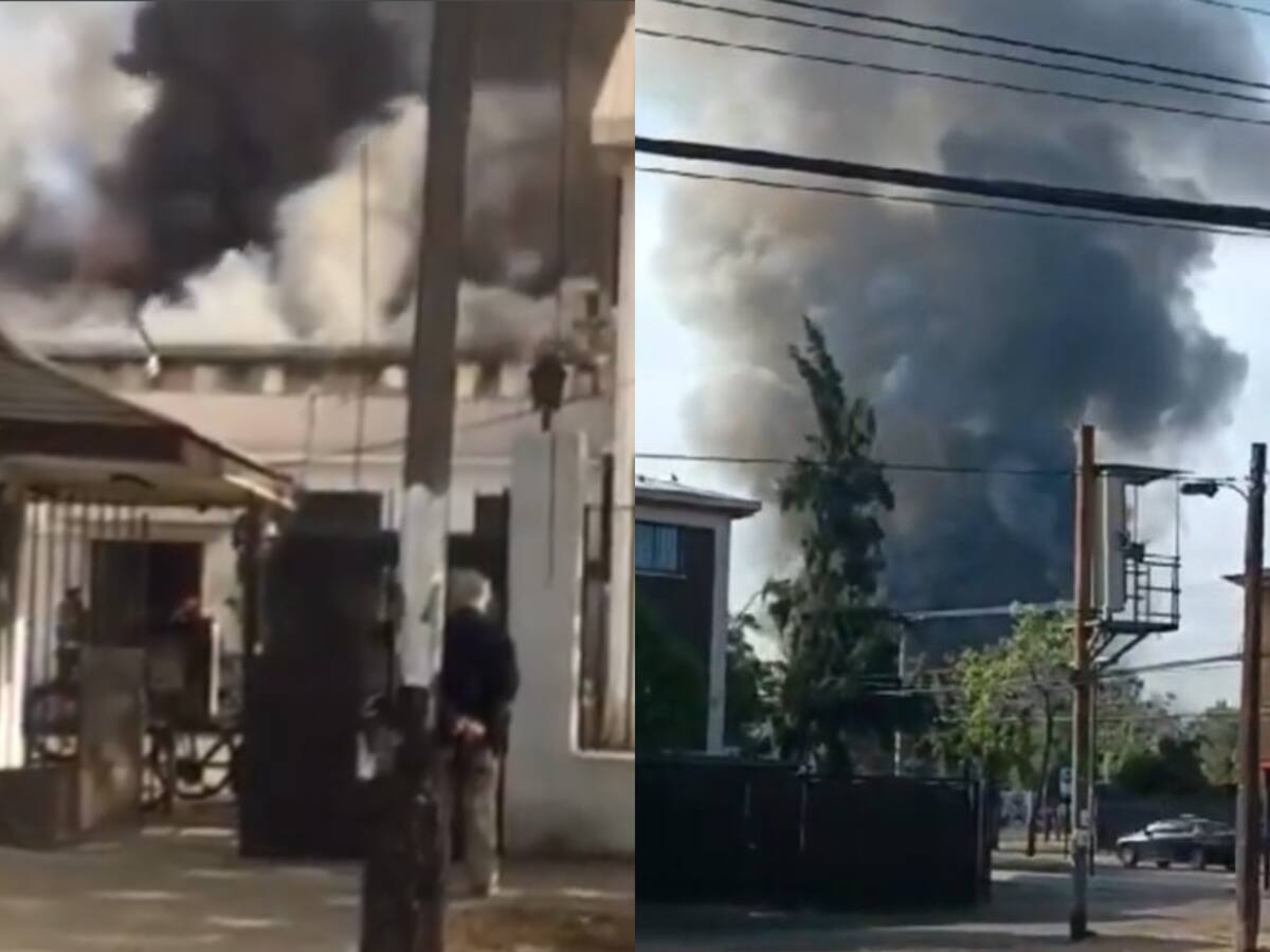 Gigantesco incendio afecta a bodegas textiles en Independencia: columna de humo es visible en varios puntos de la región Metropolitana