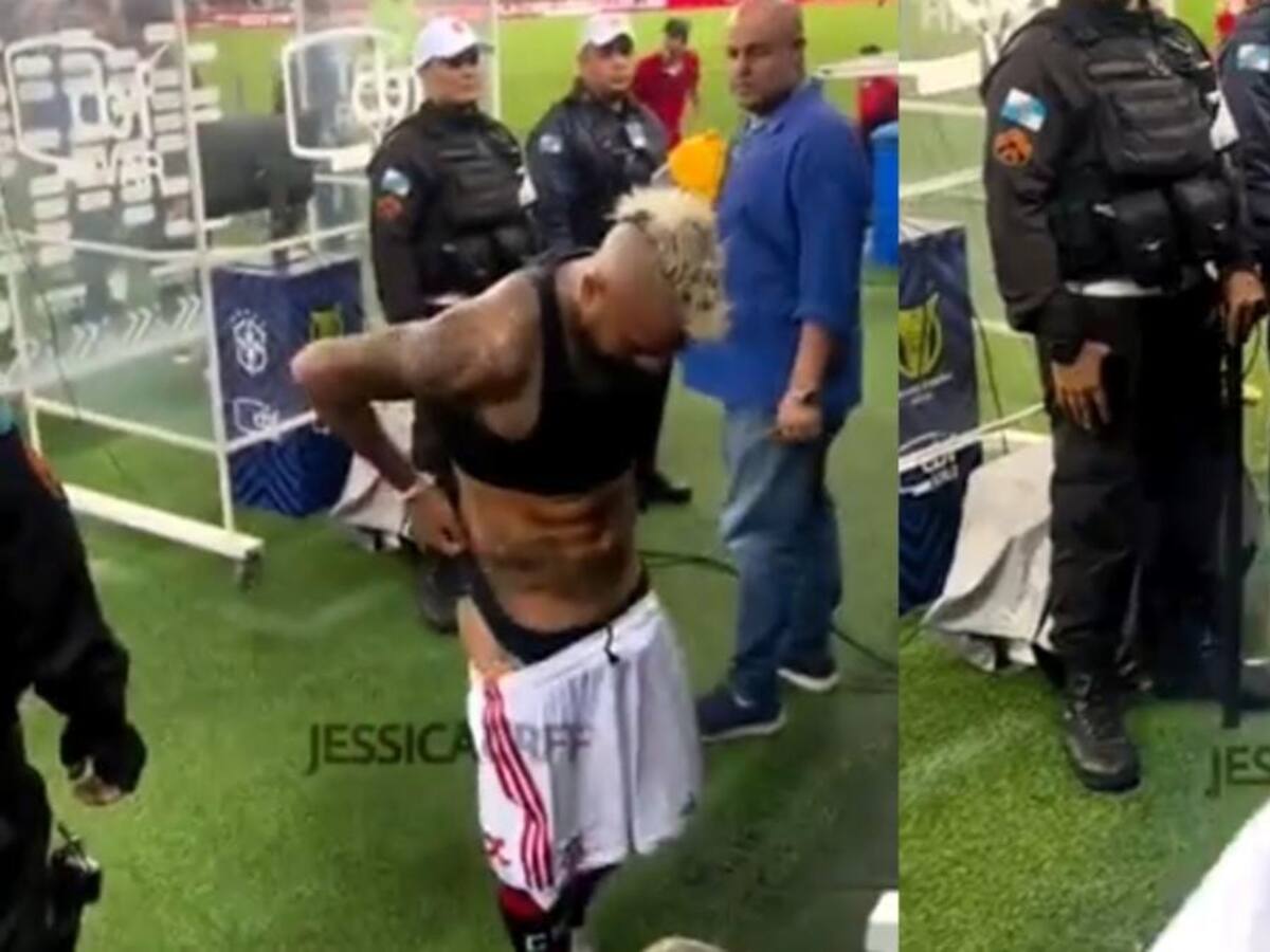Arturo Vidal se robó las miradas tras victoria de Flamengo: quedó en calzoncillos al regalar su indumentaria