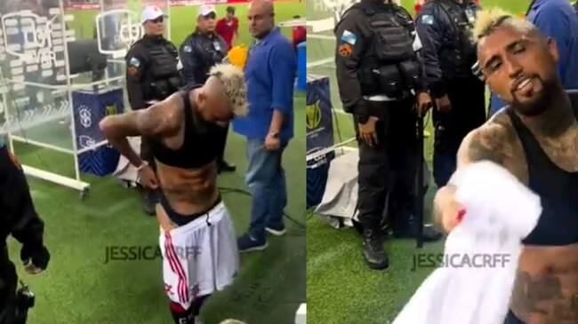 Arturo Vidal se robó las miradas tras victoria de Flamengo: quedó en calzoncillos al regalar su indumentaria