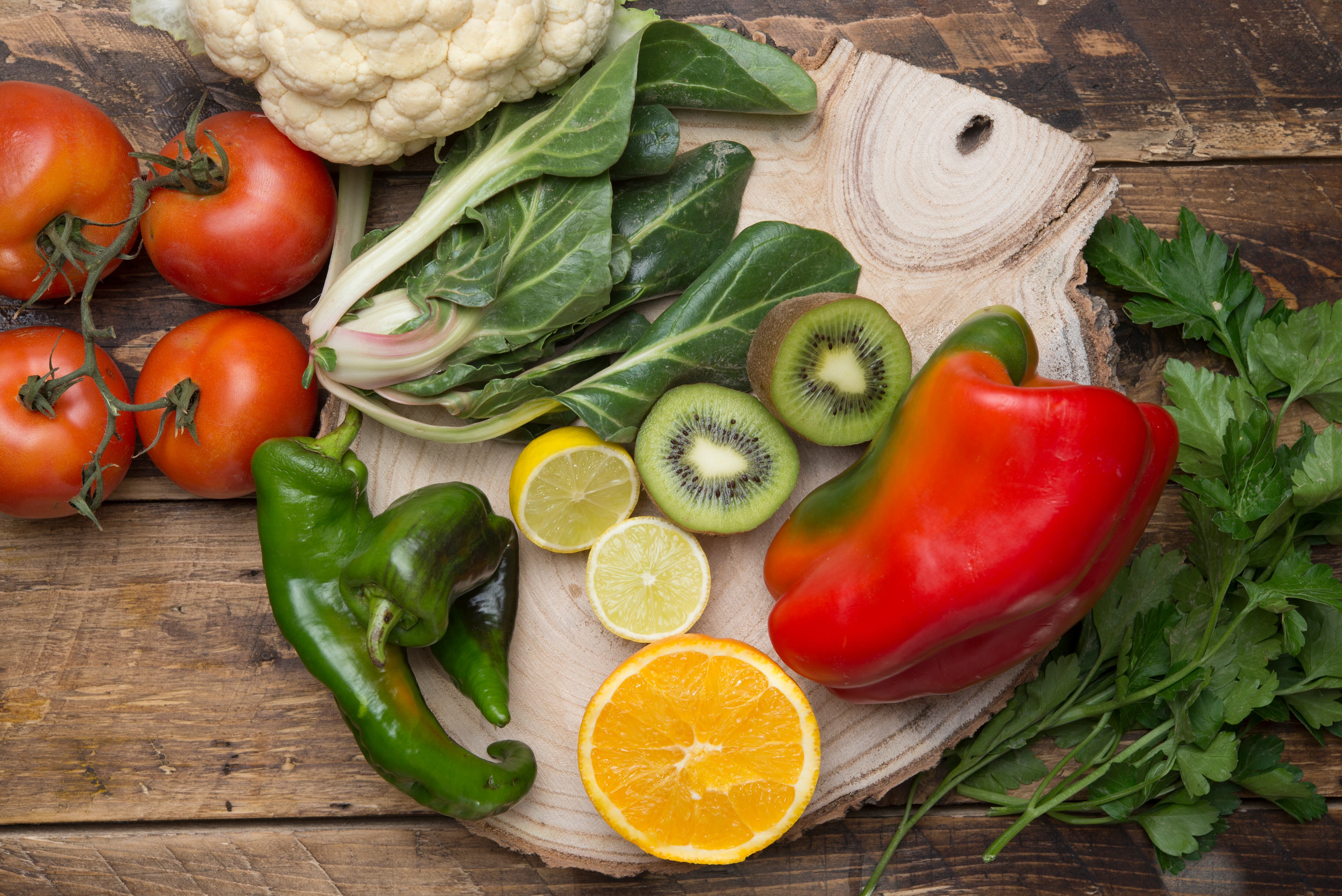 Alimentos altos en vitamina C