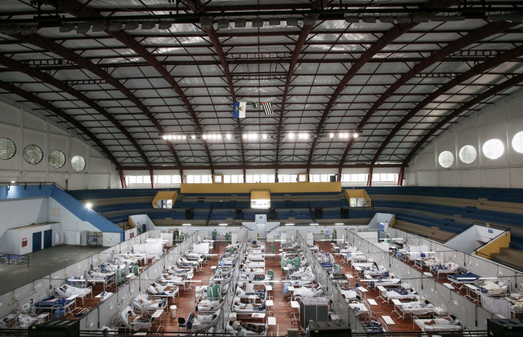 Hospital de campaña por el coronavirus en Santo André