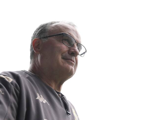 Marcelo Bielsa en el estadio Elland Road