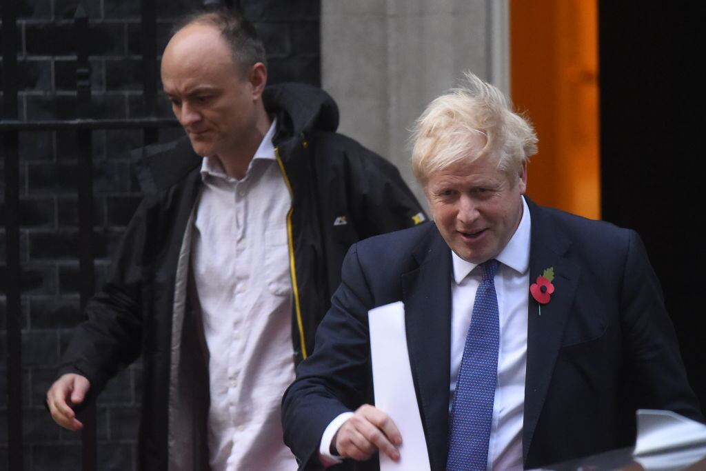 Dominic Cummings y Boris Johnson en Downing Street