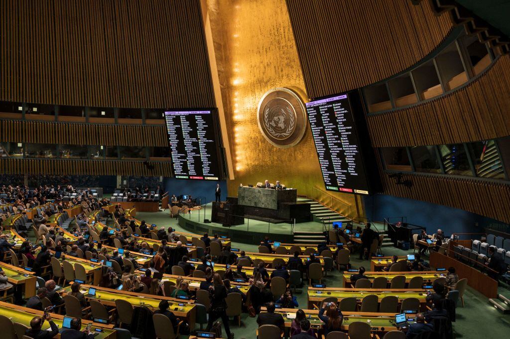 La votación contra Rusia en la Asamblea de las Naciones Unidas