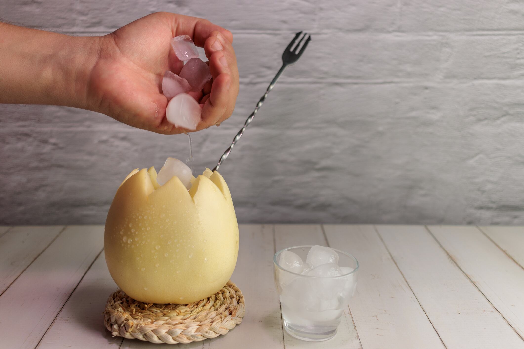 Melón con vino