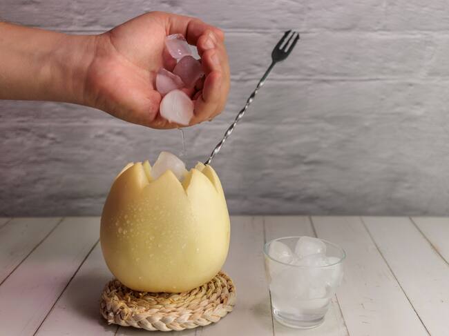 Melón con vino