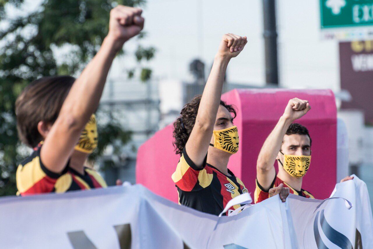 Protesta de futbolistas mexicanos