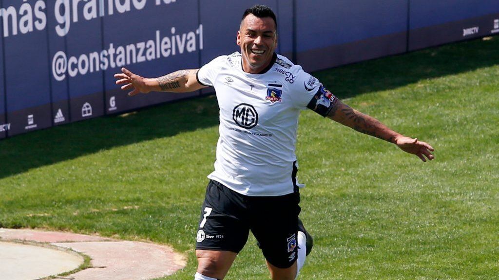 6 de Septiembre del 2020/SantiagoEsteban Paredes(c) celebra su primer gol y el 1 a 0 de coló coló ,durante el partido valido por la Novena fecha del Campeonato Nacional AFP PlanVital 2020, entre Universidad de Chile vs Colo Colo, disputado en el Estadio Nacional.
FOTO:FRANCISCO LONGA/AGENCIAUNO