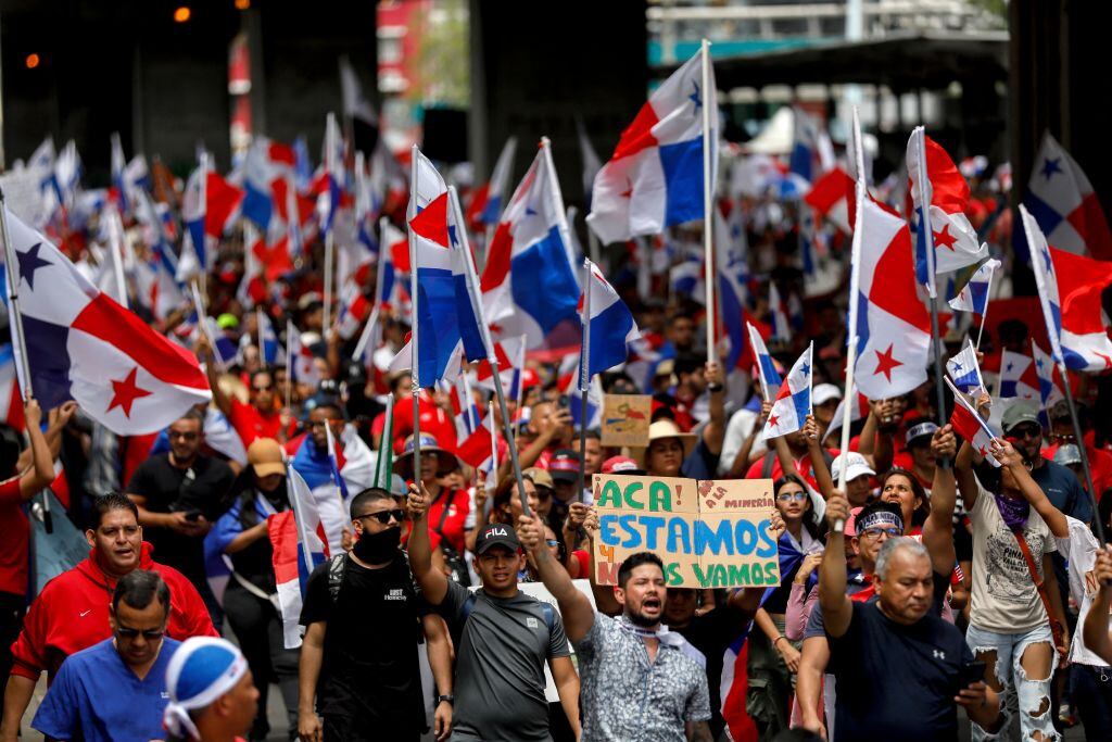 Protesta en Panamá contra el acuerdo del gobierno con la minera FQM