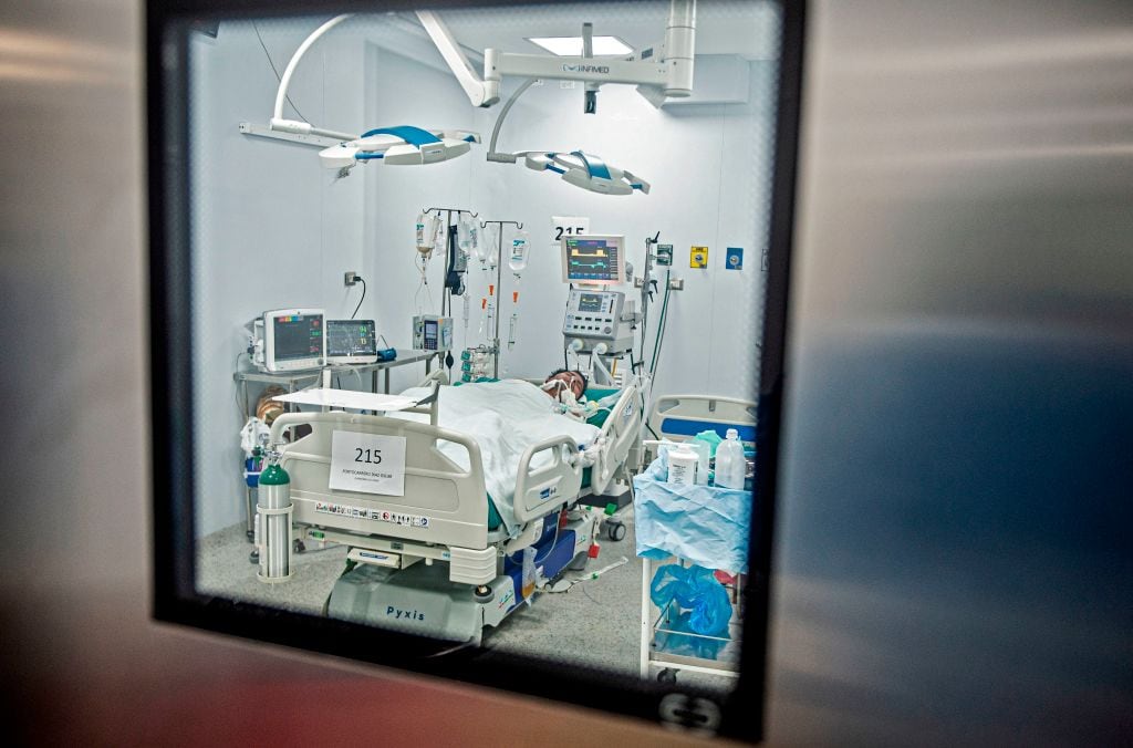 Paciente Covid-19 internado en un hospital de Lima