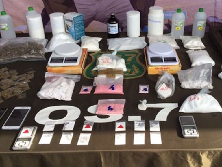 Carabineros desbarató el primer laboratorio en Chile de la droga conocida como «Calvin Klein»